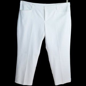 Christopher & Banks TROUSER Pants Size 22W - 24W - White Relaxed Fit High Rise